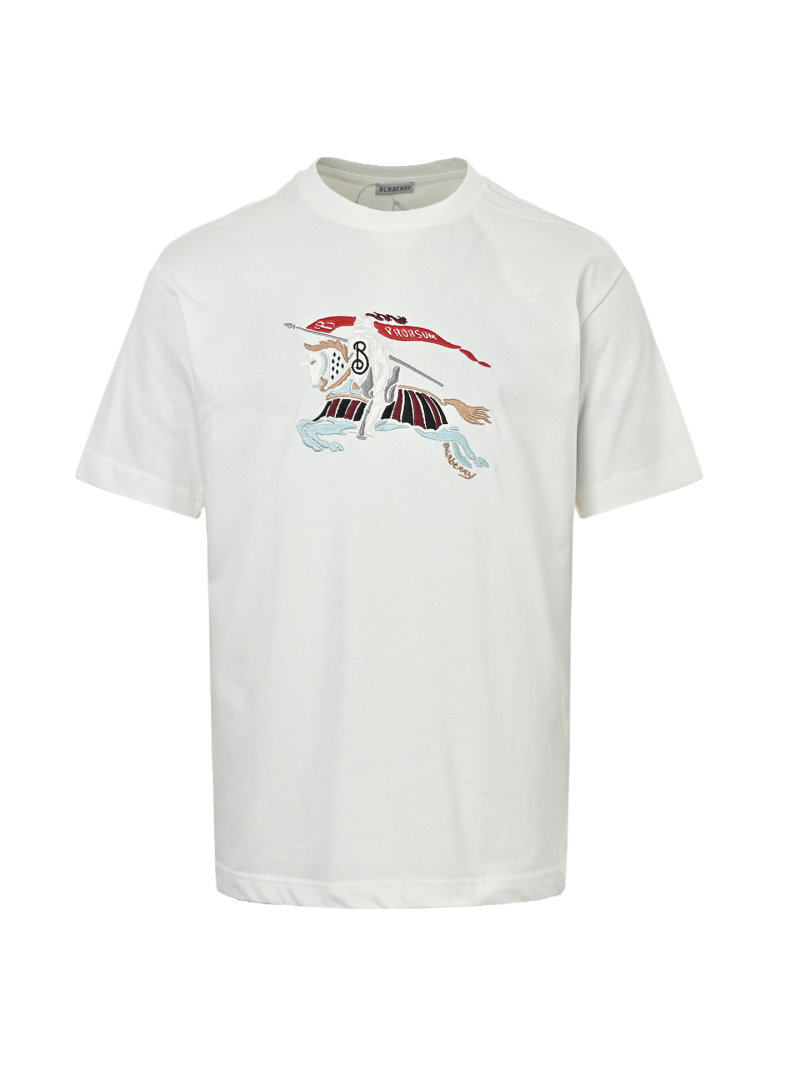 Burberry EKD Embroidered White T-Shirt view
