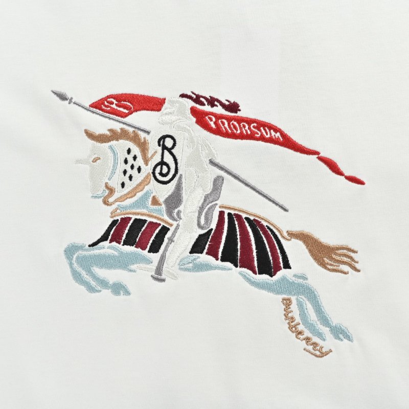 Burberry EKD Embroidered White T-Shirt view
