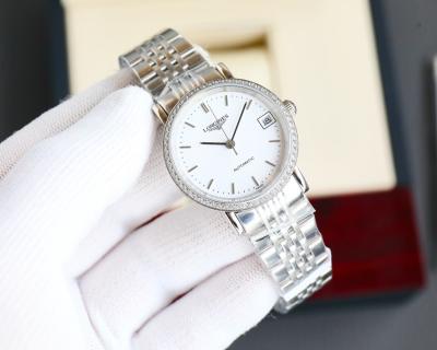 Longines Elegance Automatic Steel Watch 39.5mm White Dial view 2