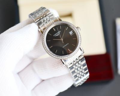 Longines Elegance Automatic Steel Watch 39.5mm White Dial view 5