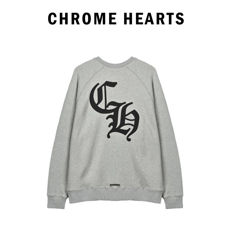 Chrome Hearts Cross Logo Oversized Hoodie Heather Grey view