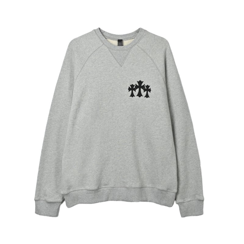 Chrome Hearts Cross Logo Oversized Hoodie Heather Grey view