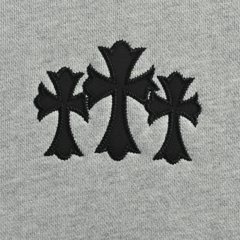 Chrome Hearts Cross Logo Oversized Hoodie Heather Grey view