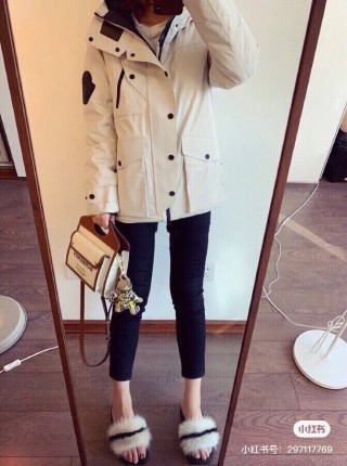 Stone Island Cream Down Jacket with Black Accents view 3