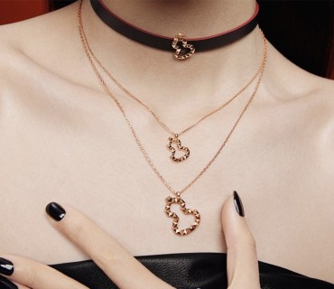 Pyramid Stud Pendant Necklace - Silver view 5