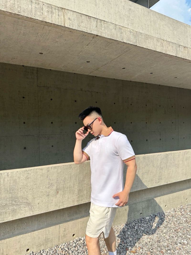 White Polo Shirt with Contrast Trim view