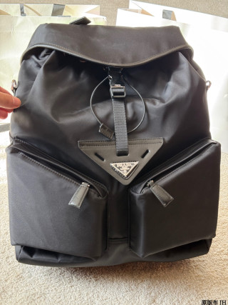 Prada SS24 Recycled Nylon Backpack Black view 2