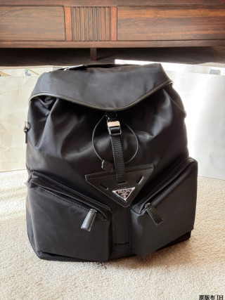Prada SS24 Recycled Nylon Backpack Black view 3
