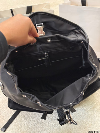 Prada SS24 Recycled Nylon Backpack Black view 9
