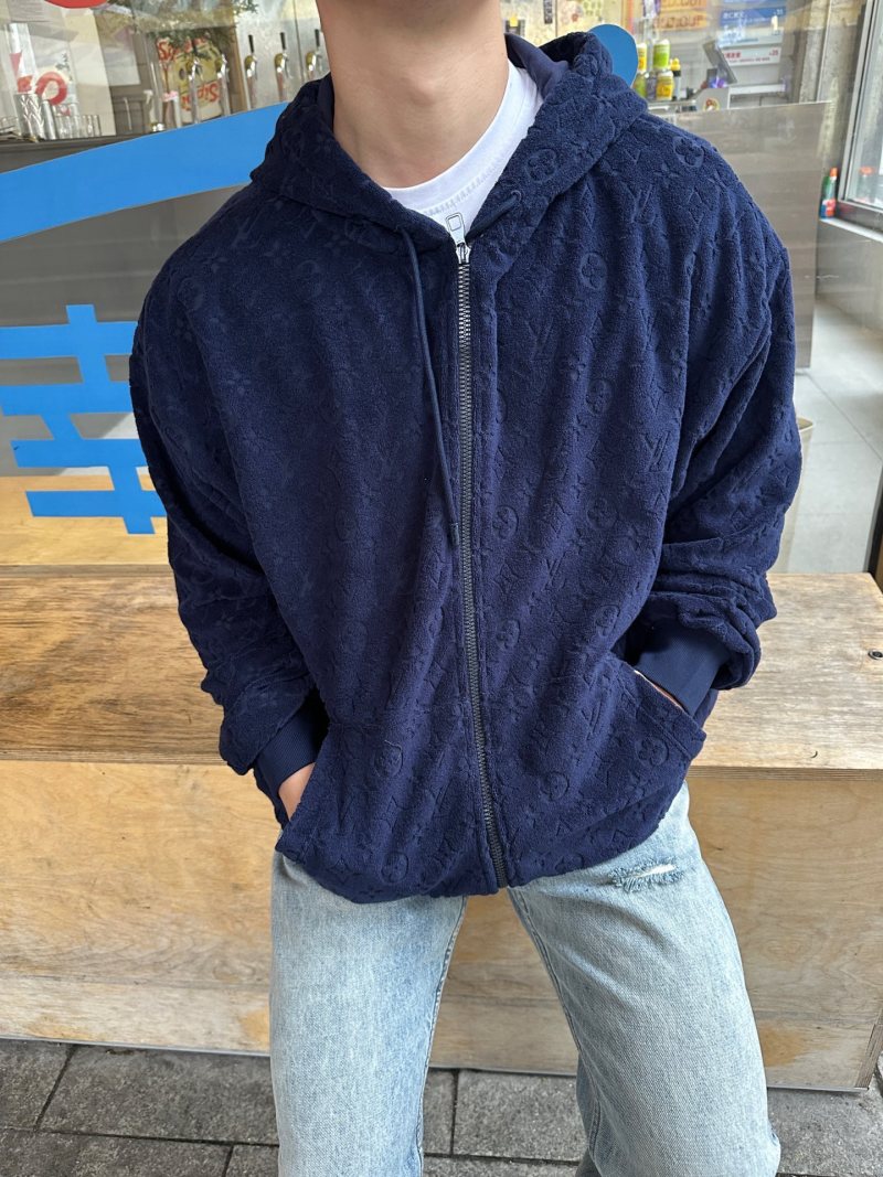 Black Oversized Denim Zip Jacket view
