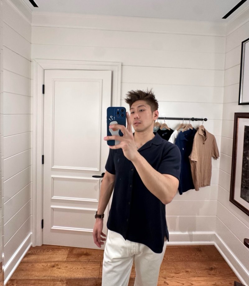 Navy Short Sleeve Polo Shirt view