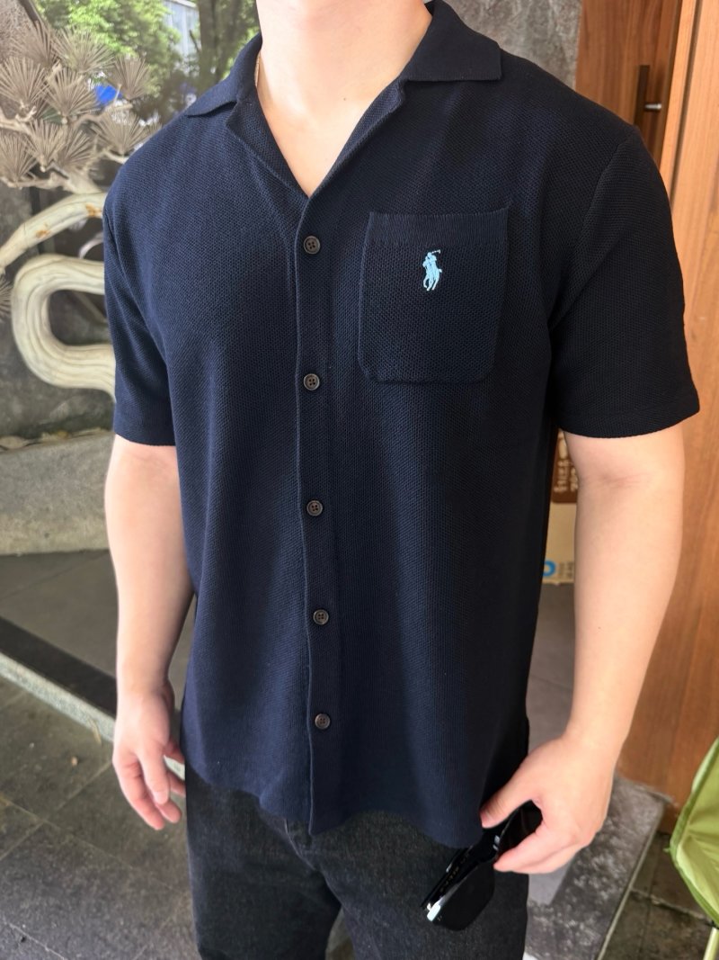 Navy Short Sleeve Polo Shirt view