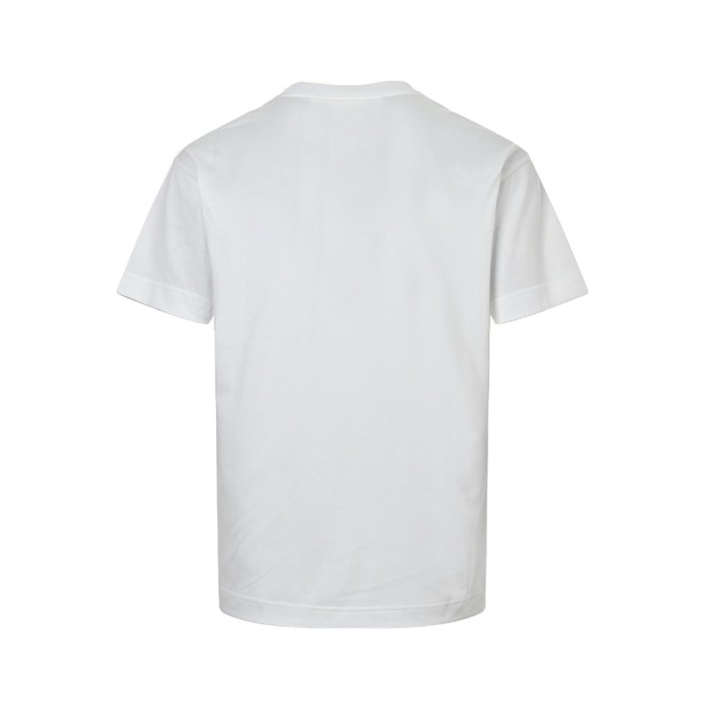 White Graphic Print Short Sleeve T-Shirt with Floral Cross Design view