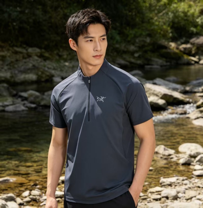 Arc'teryx Navy Short-Sleeve Quarter-Zip T-Shirt