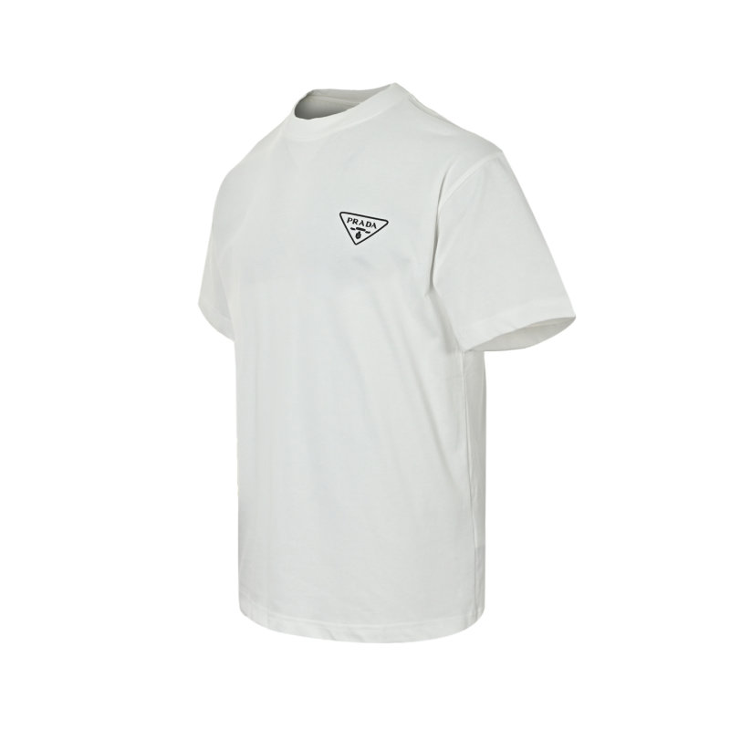 Prada Triangle Logo White T-Shirt view