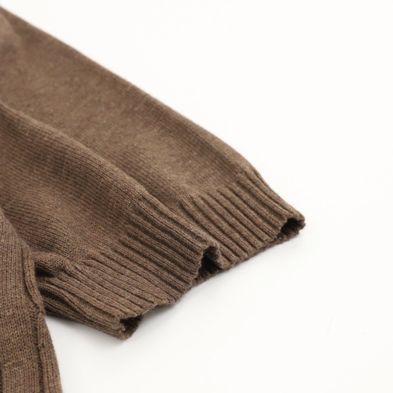 Brown Cable Knit Short Sleeve Crew Neck Sweater view