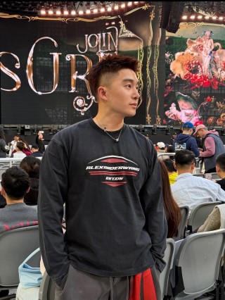 Charcoal Graphic Logo Long Sleeve T-Shirt view 4