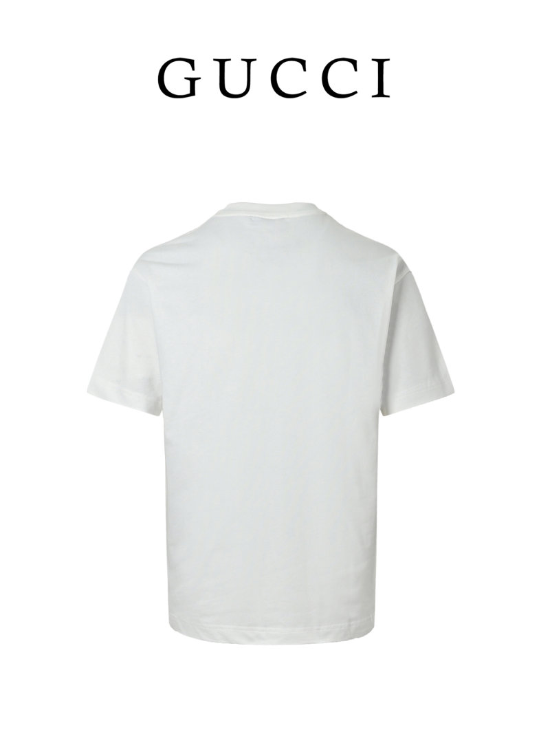 Gucci Logo Print White T-Shirt view