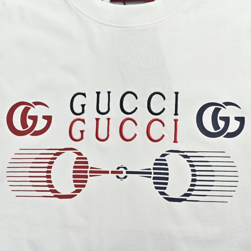 Gucci Logo Print White T-Shirt view