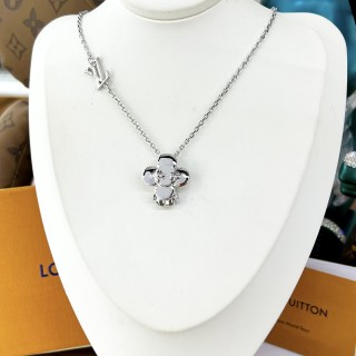 Louis Vuitton Vivienne LV Pendant Necklace Silver view 5