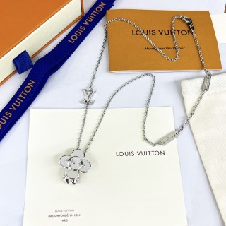 Louis Vuitton Vivienne LV Pendant Necklace Silver view 6