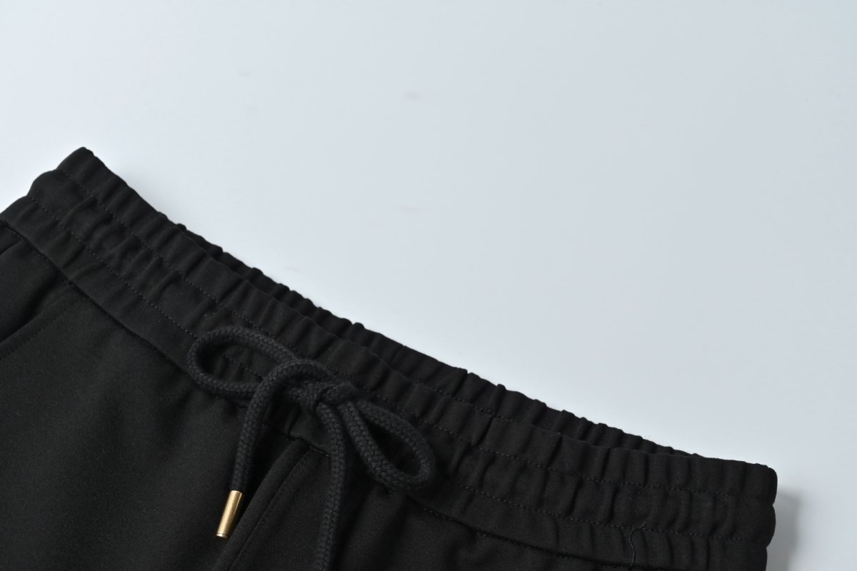 Gucci Black Cargo Pants with Web Stripe Detail view