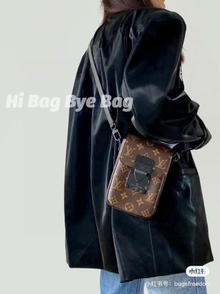 Louis Vuitton Monogram Canvas Crossbody Bag Brown view 3