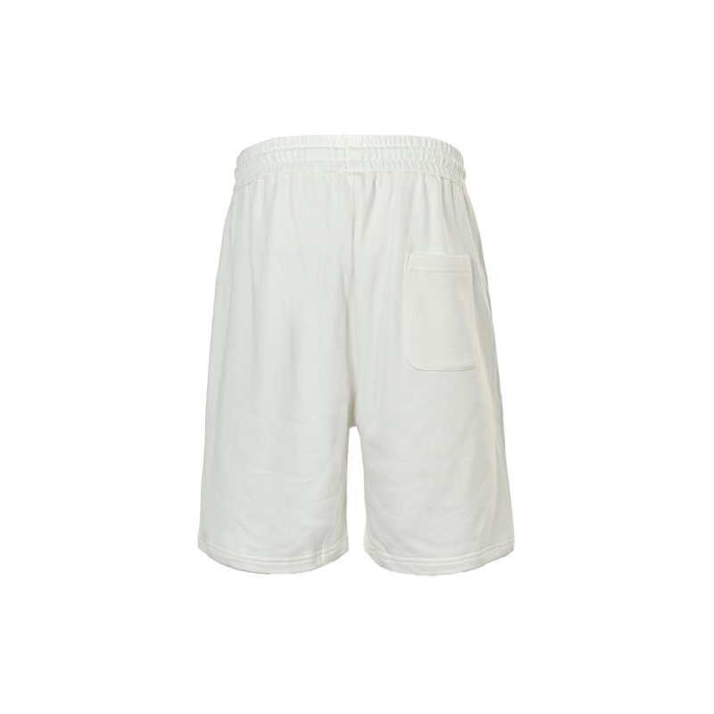 White Embroidered Logo Shorts view