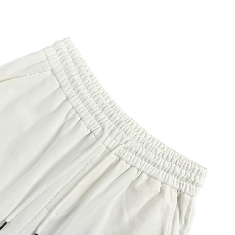 White Embroidered Logo Shorts view