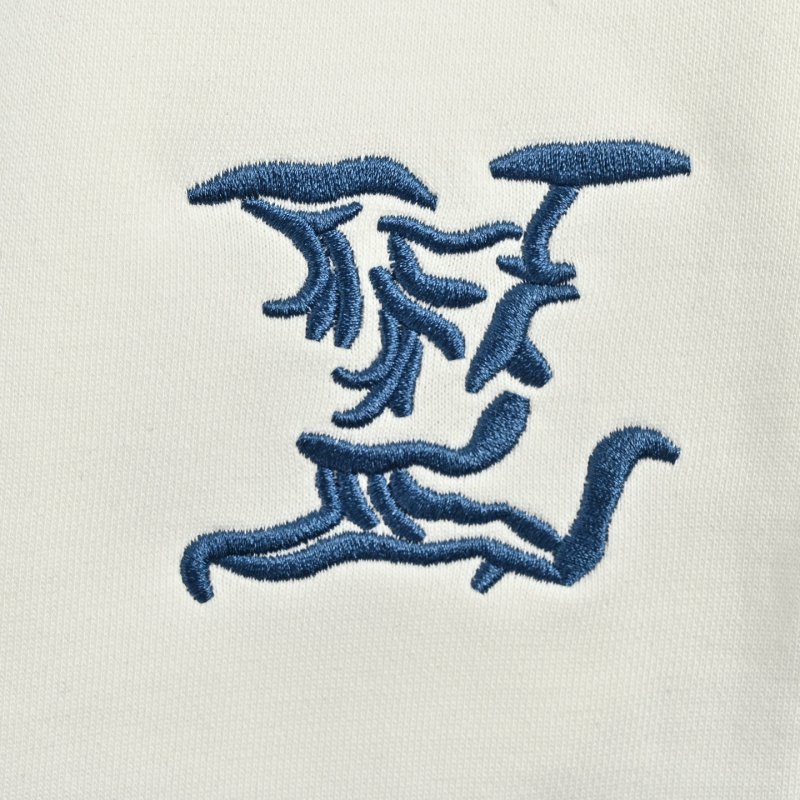 White Embroidered Logo Shorts view