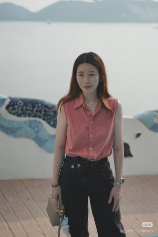 Ralph Lauren Pink Sleeveless Button-Up Shirt view 9