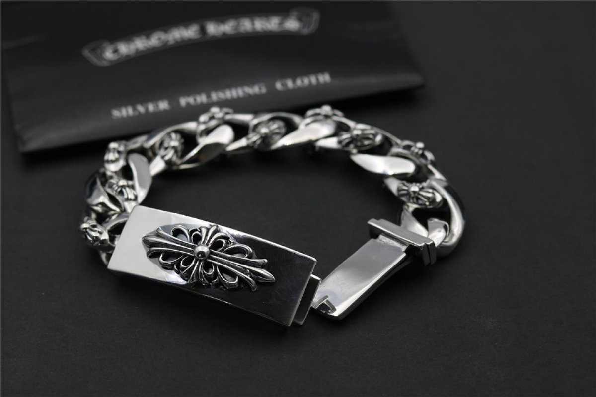Chrome Hearts Cross Chain Bracelet Silver