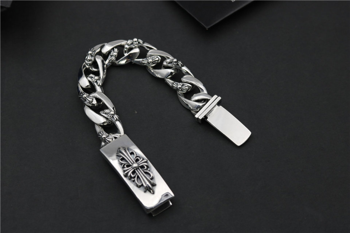 Chrome Hearts Cross Chain Bracelet Silver view