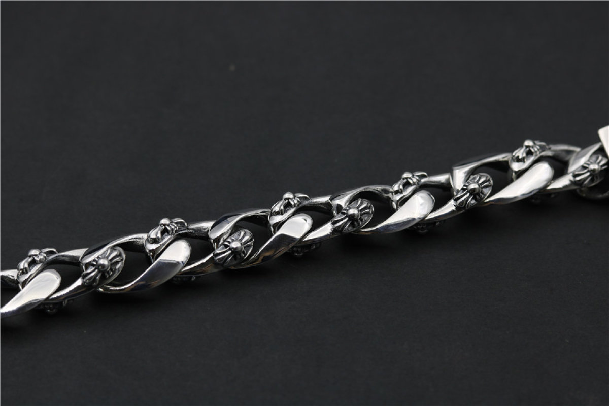 Chrome Hearts Cross Chain Bracelet Silver view