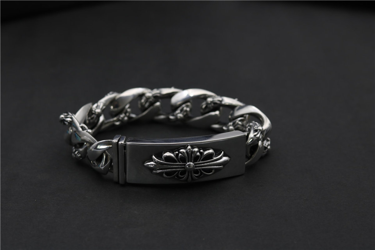 Chrome Hearts Cross Chain Bracelet Silver view