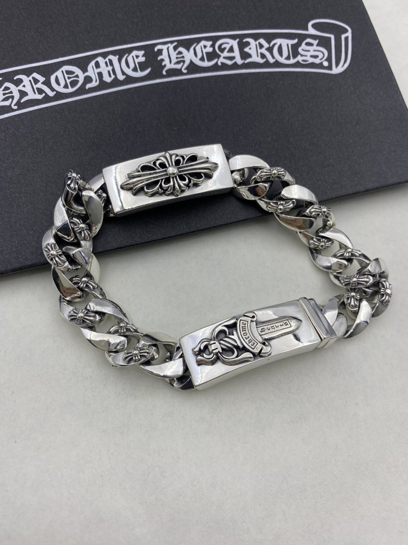 Chrome Hearts Cross Chain Bracelet Silver view