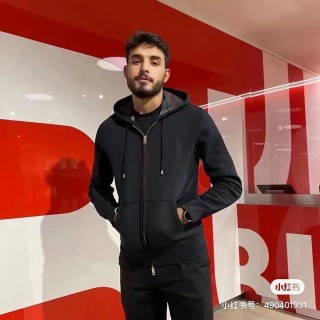 Black Zip Hoodie Jacket with Cargo Details view 6