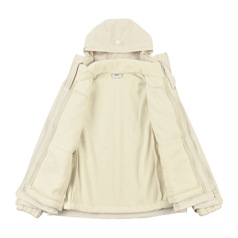 Premium Cream Oversized Windbreaker Jacket with Hood view