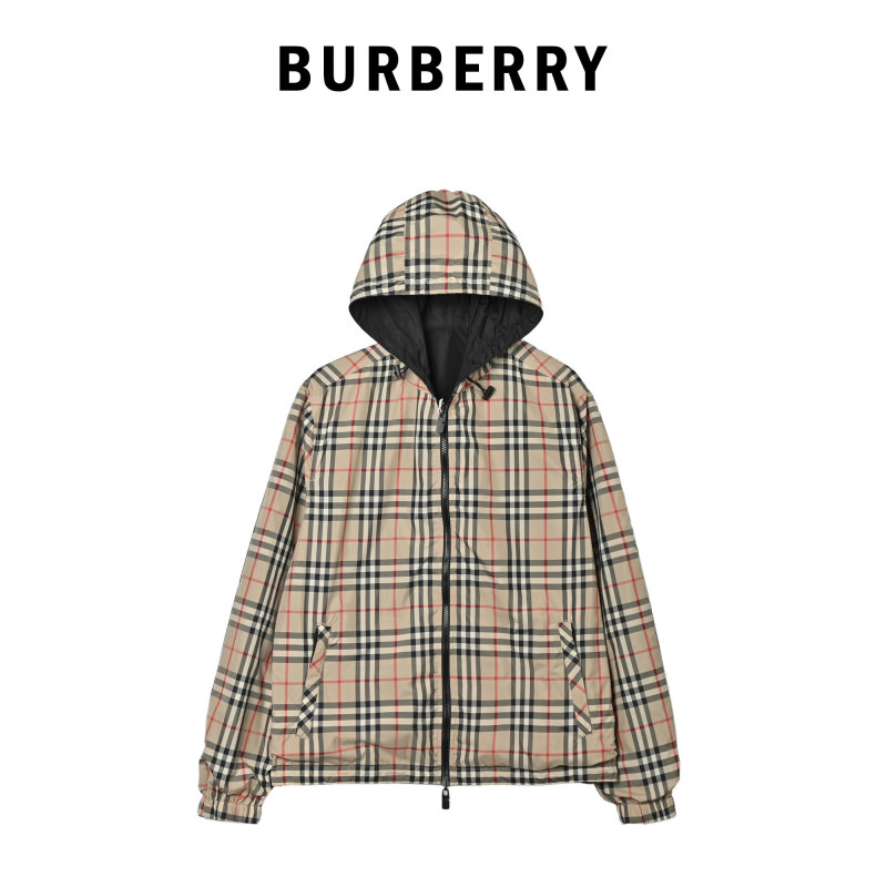 Burberry Black Quilted Jacket with Checked Lining view