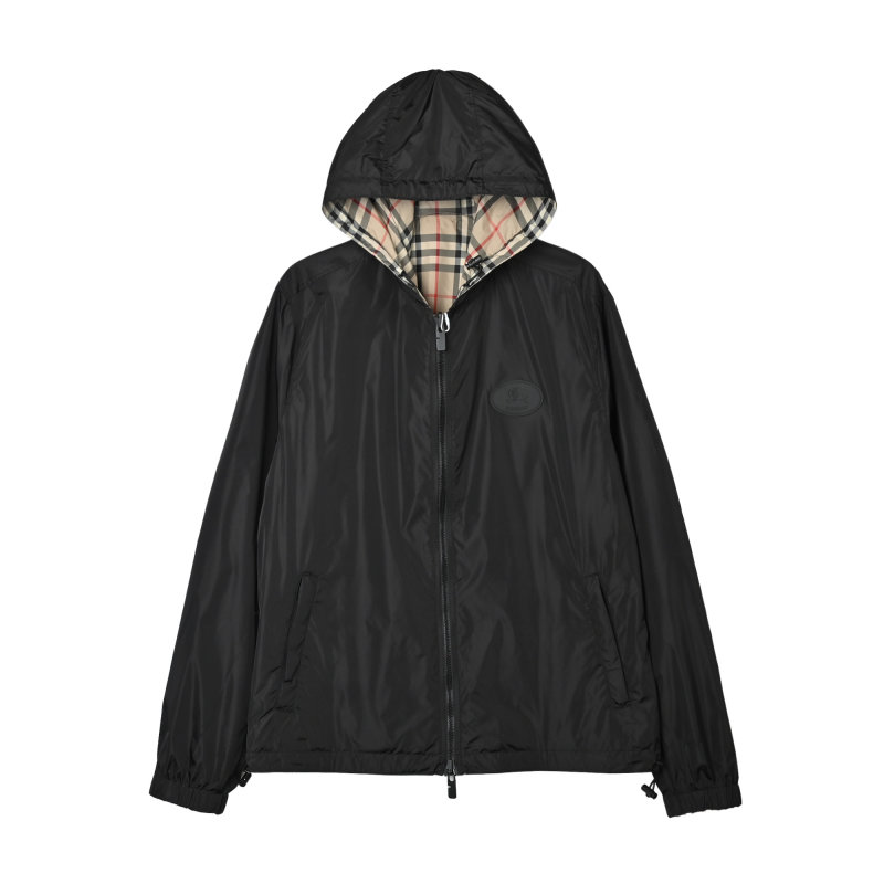Burberry Black Quilted Jacket with Checked Lining view