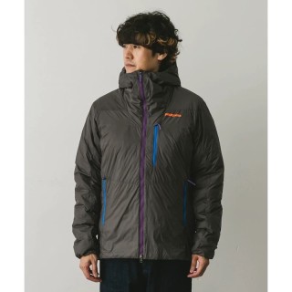 Black Puffer Jacket with Purple Lining view 2