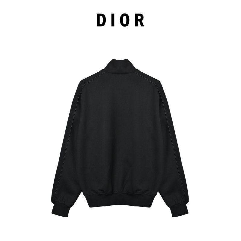 Black Zip-Up Harrington Jacket view