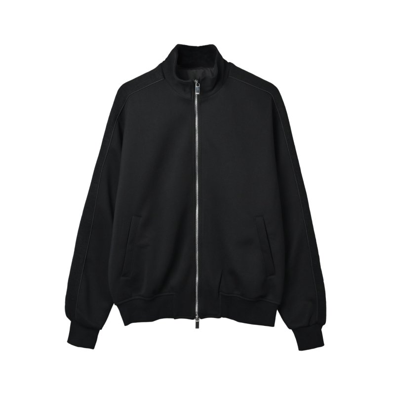 Black Zip-Up Harrington Jacket view