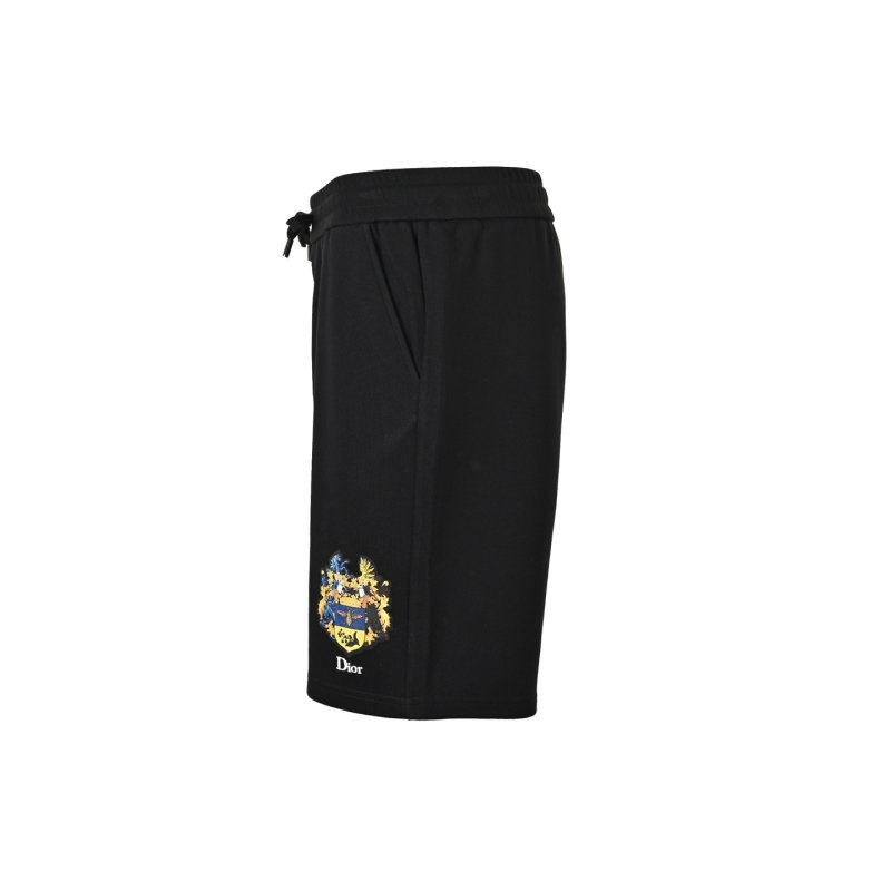 Dior Black Logo Embroidered Shorts view