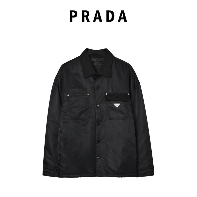 Prada Black Nylon Overshirt Jacket