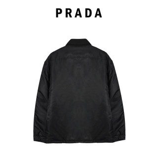 Prada Black Nylon Overshirt Jacket view 2