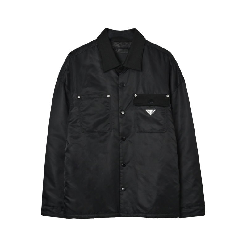 Prada Black Nylon Shirt Jacket view