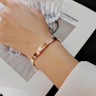 Burberry Rose Gold Textured Cuff Bracelet