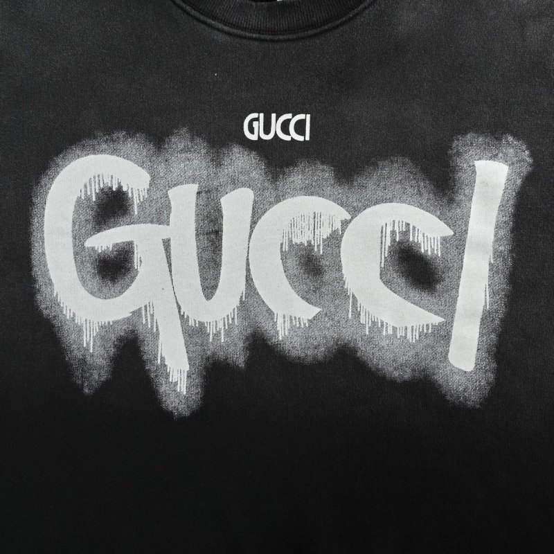 Gucci Graffiti Logo Black Hoodie view