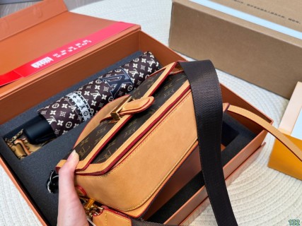 Louis Vuitton Monogram Canvas Flap Shoulder Bag with Accessories Set view 6